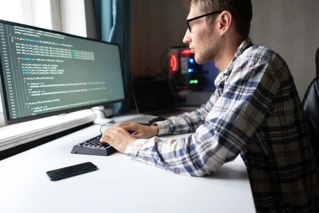 A cyber security apprentice candidate checking their suitability online