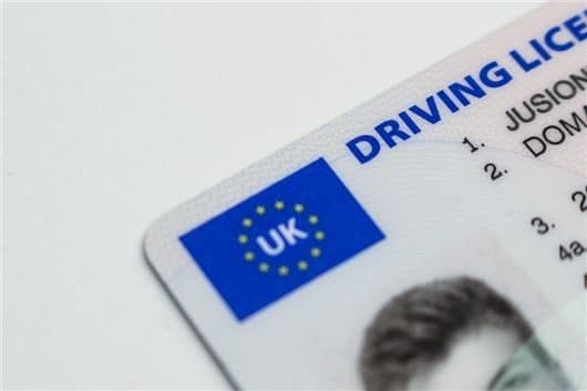 Part of a picture of a UK Driving Licence