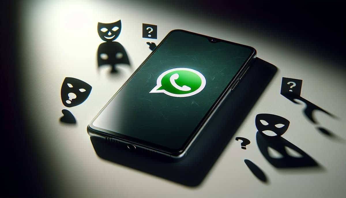 Illustration of a smartphone with WhatsApp logo, depicting one of the numerus WhatsApp Scams
