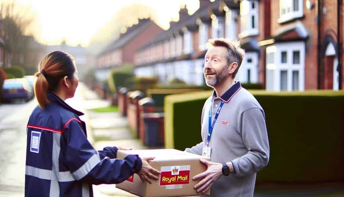 Person receiving delayed delivery with Royal Mail - Depicting how to claim Royal Mail Compensation