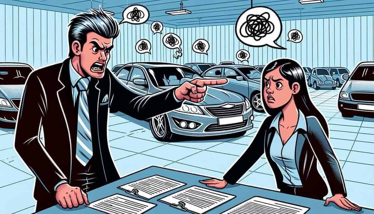 High-pressure sales tactics in car dealership, indentify mis sold car finance