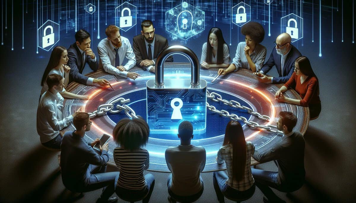 Illustration of cybersecurity training and education