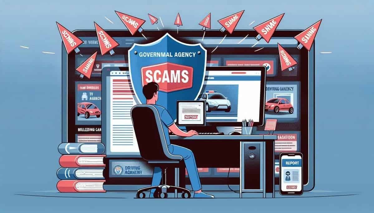 Illustration of protecting yourself from future DVLA scams